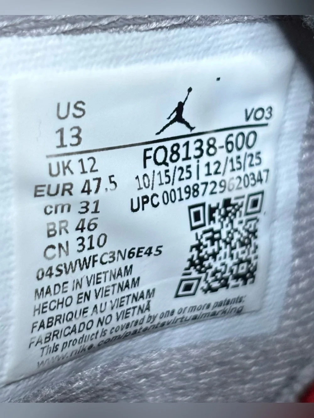 Jordan 4 Retro Toro Bravo 2026 Size 13